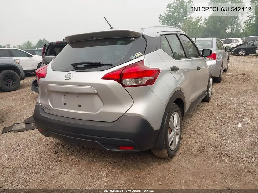 2018 Nissan Kicks S VIN: 3N1CP5CU6JL542442 Lot: 45628653