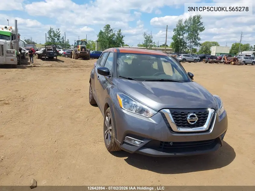 2019 Nissan Kicks VIN: 3N1CP5CU0KL565278 Lot: 12642894