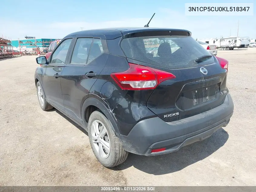 2019 Nissan Kicks VIN: 3N1CP5CU0KL518347 Lot: 30093496