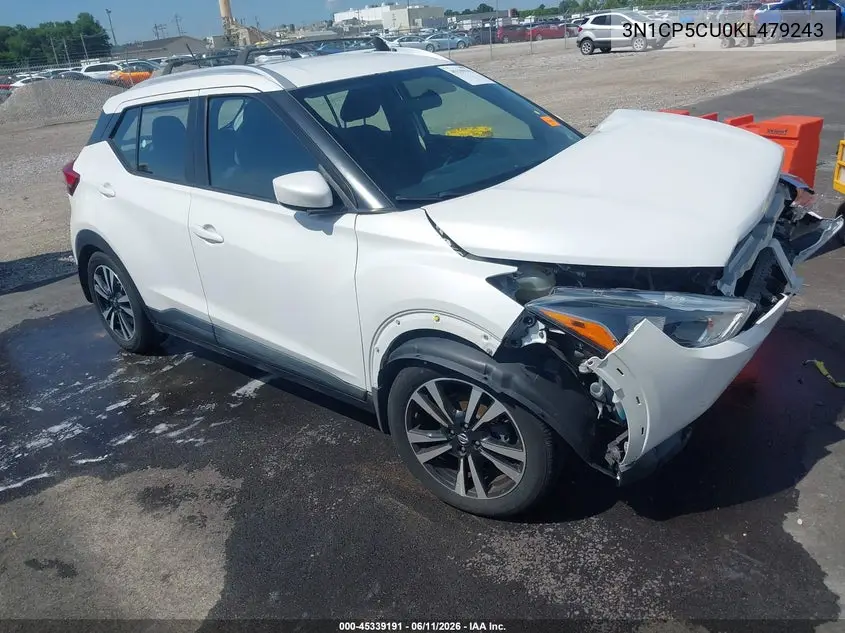 2019 Nissan Kicks Sv VIN: 3N1CP5CU0KL479243 Lot: 45339191