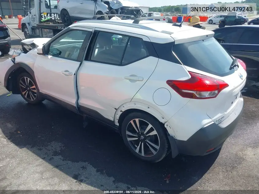 2019 Nissan Kicks Sv VIN: 3N1CP5CU0KL479243 Lot: 45339191