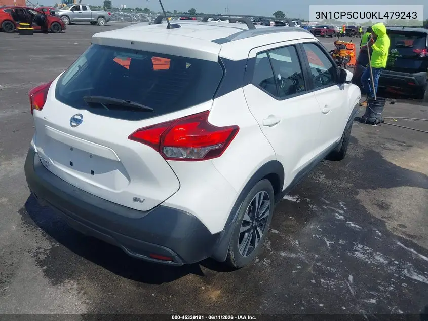 2019 Nissan Kicks Sv VIN: 3N1CP5CU0KL479243 Lot: 45339191