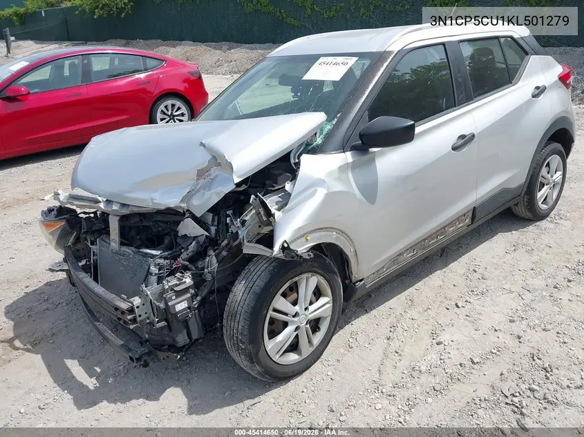 2019 Nissan Kicks S VIN: 3N1CP5CU1KL501279 Lot: 45414650