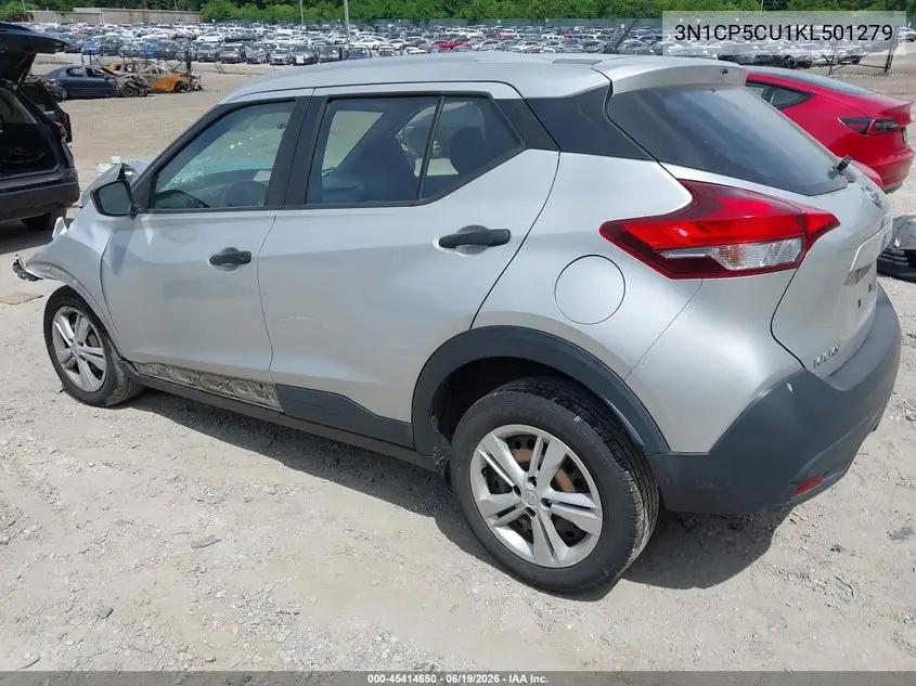 2019 Nissan Kicks S VIN: 3N1CP5CU1KL501279 Lot: 45414650