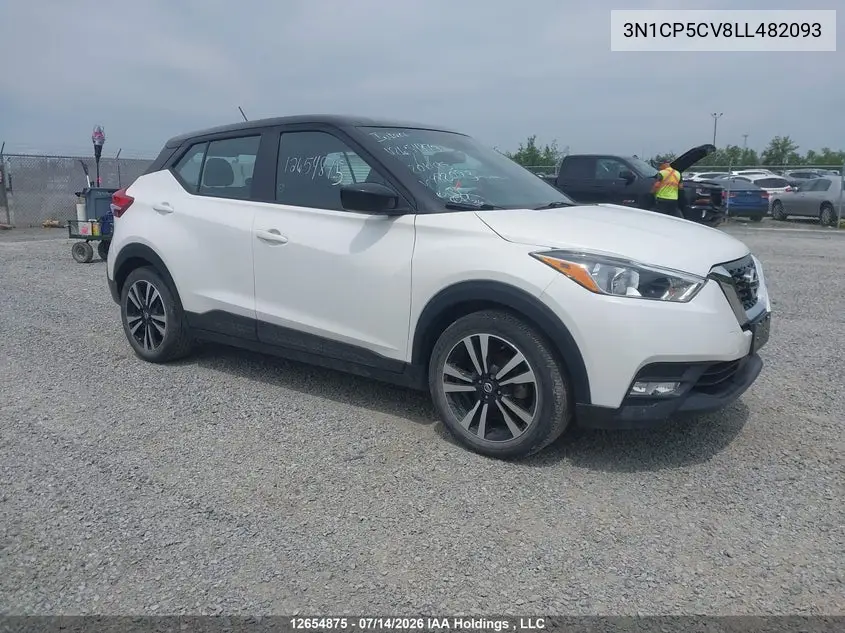 2020 Nissan Kicks Sv VIN: 3N1CP5CV8LL482093 Lot: 12654875