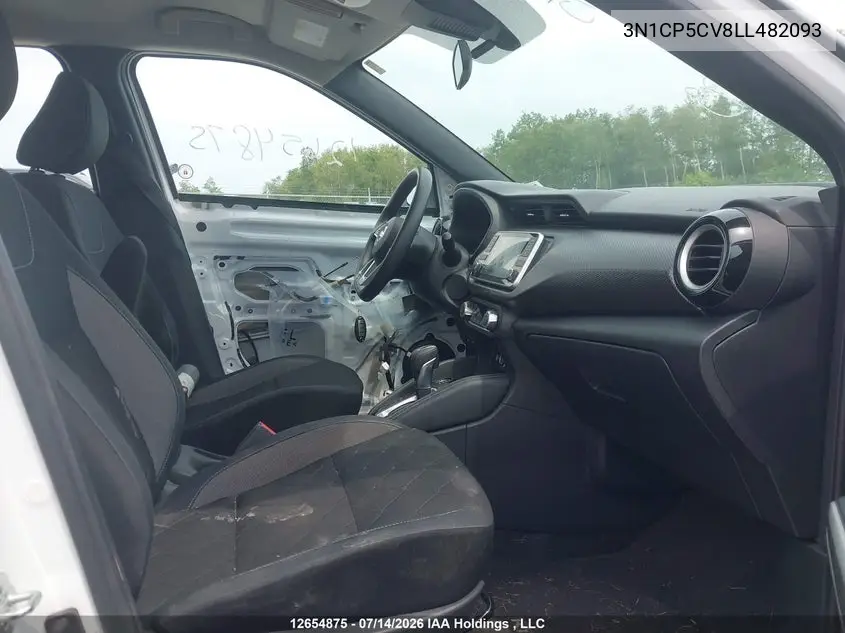 2020 Nissan Kicks Sv VIN: 3N1CP5CV8LL482093 Lot: 12654875
