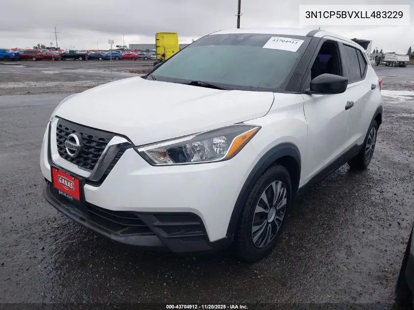 3N1CP5BVXLL483229 2020 Nissan Kicks S Xtronic Cvt