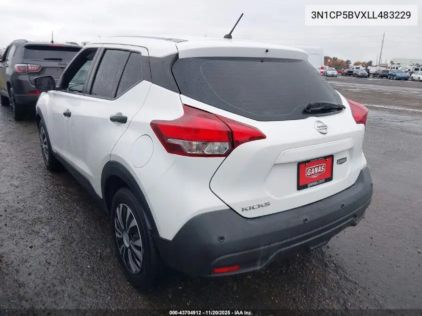 3N1CP5BVXLL483229 2020 Nissan Kicks S Xtronic Cvt