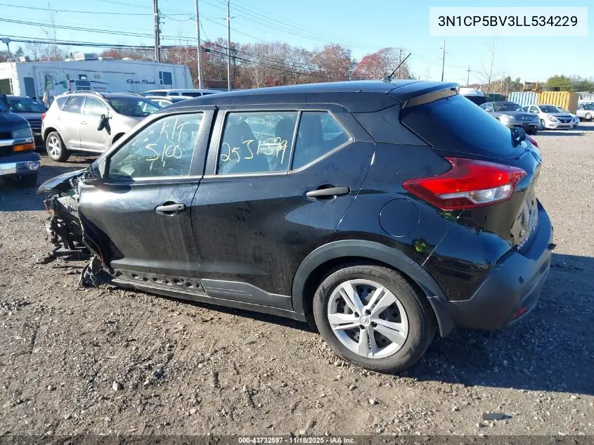 3N1CP5BV3LL534229 2020 Nissan Kicks S Xtronic Cvt