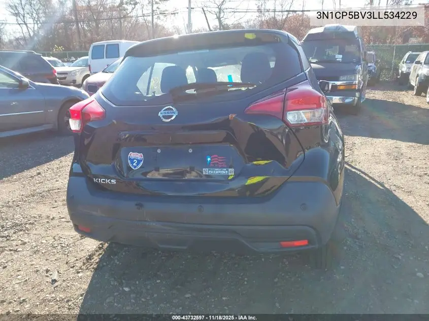 3N1CP5BV3LL534229 2020 Nissan Kicks S Xtronic Cvt