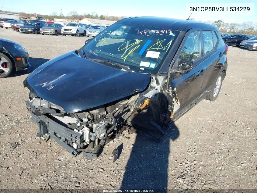 3N1CP5BV3LL534229 2020 Nissan Kicks S Xtronic Cvt