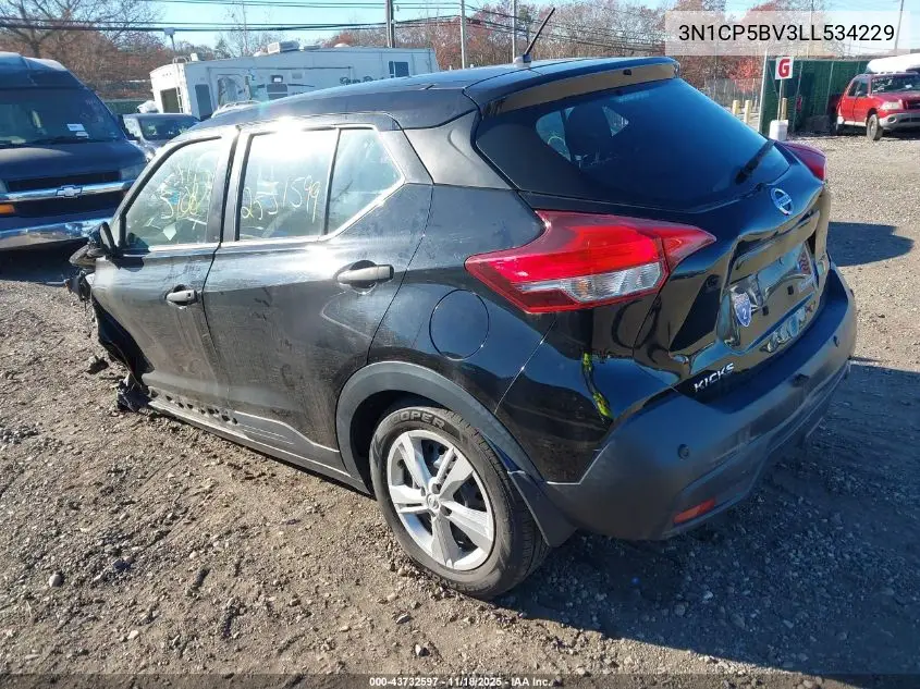 3N1CP5BV3LL534229 2020 Nissan Kicks S Xtronic Cvt