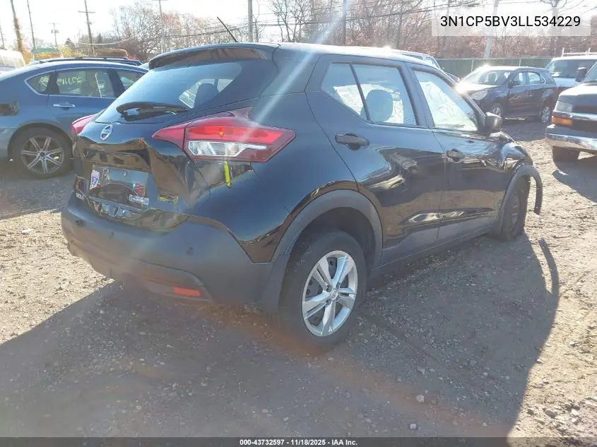 3N1CP5BV3LL534229 2020 Nissan Kicks S Xtronic Cvt