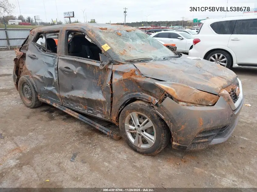 3N1CP5BV8LL538678 2020 Nissan Kicks S Xtronic Cvt