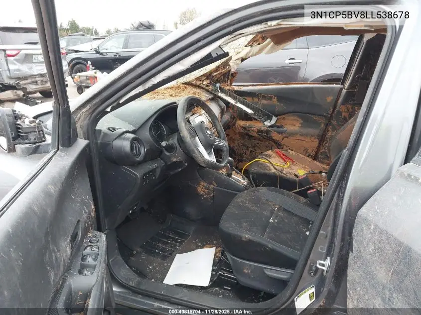 3N1CP5BV8LL538678 2020 Nissan Kicks S Xtronic Cvt