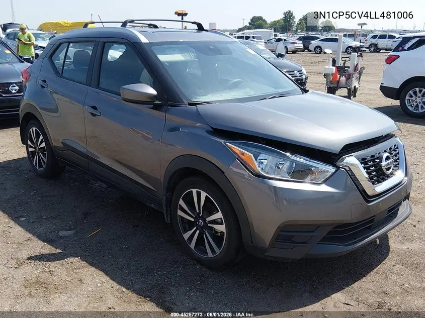 3N1CP5CV4LL481006 2020 Nissan Kicks Sv Xtronic Cvt