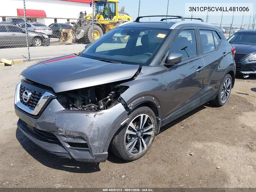 3N1CP5CV4LL481006 2020 Nissan Kicks Sv Xtronic Cvt