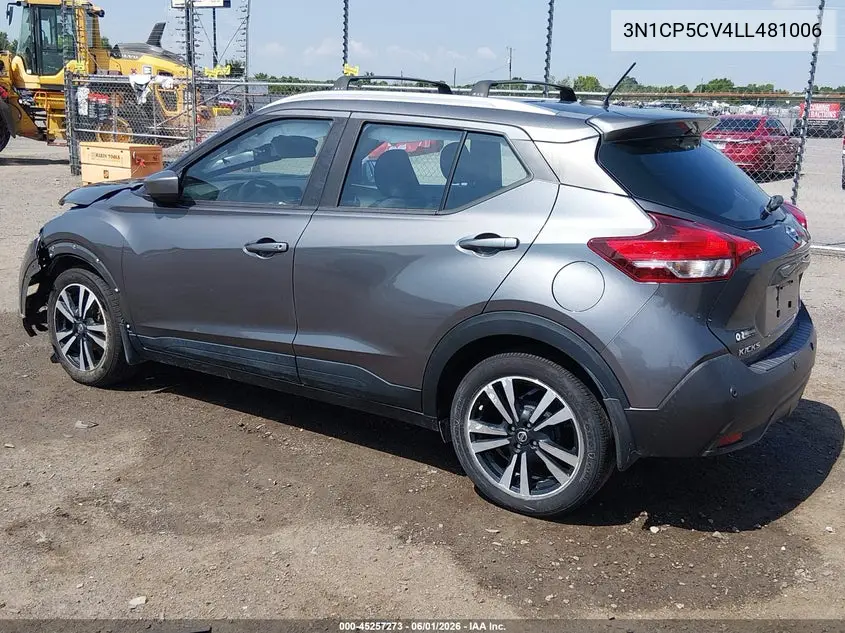 3N1CP5CV4LL481006 2020 Nissan Kicks Sv Xtronic Cvt