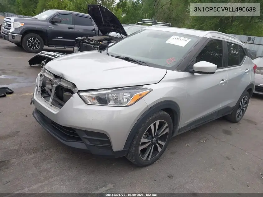 2020 Nissan Kicks Sv Xtronic Cvt VIN: 3N1CP5CV9LL490638 Lot: 45301779