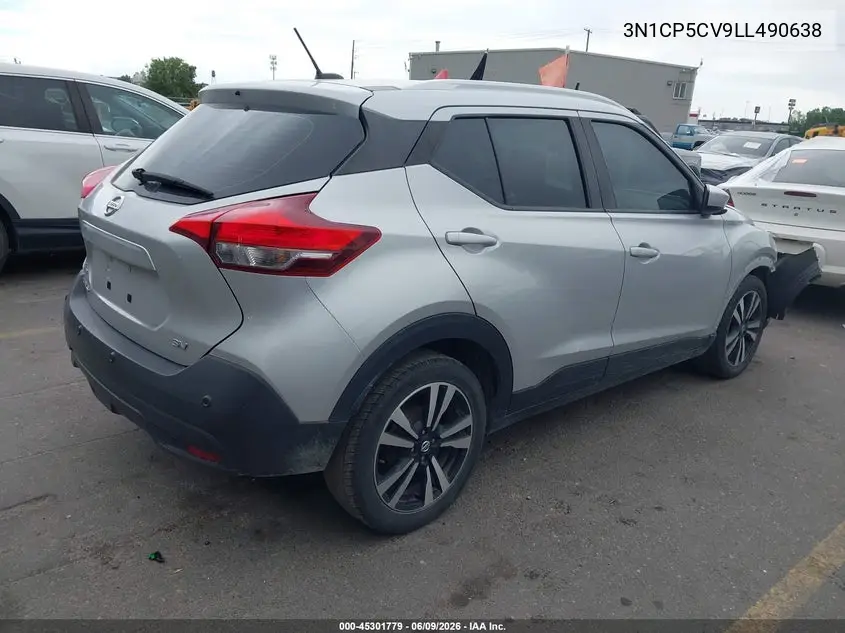 2020 Nissan Kicks Sv Xtronic Cvt VIN: 3N1CP5CV9LL490638 Lot: 45301779