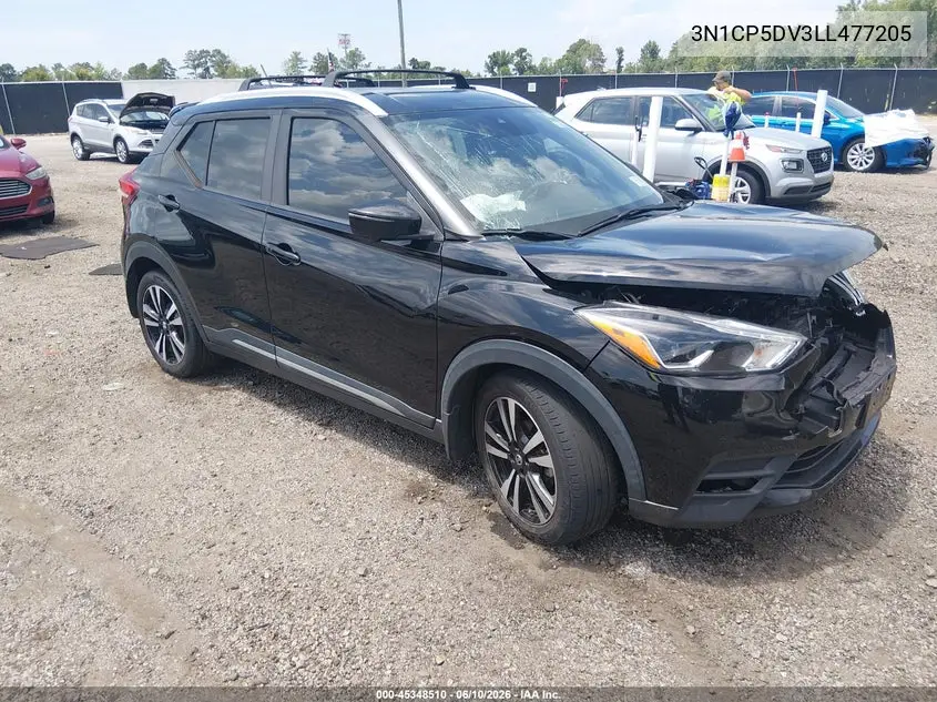 2020 Nissan Kicks Sr Xtronic Cvt VIN: 3N1CP5DV3LL477205 Lot: 45348510