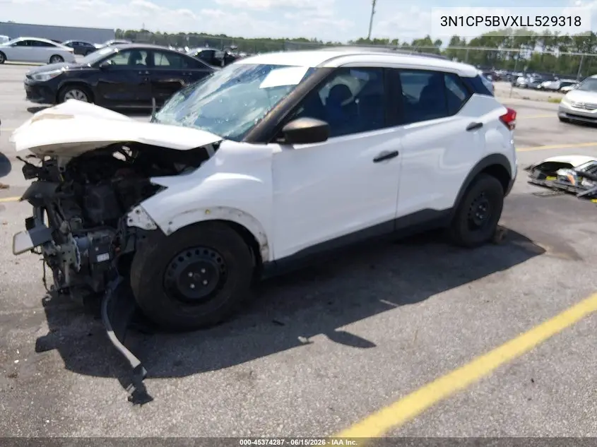 2020 Nissan Kicks S Xtronic Cvt VIN: 3N1CP5BVXLL529318 Lot: 45374287