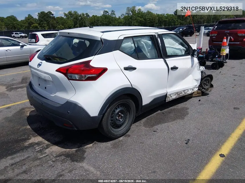2020 Nissan Kicks S Xtronic Cvt VIN: 3N1CP5BVXLL529318 Lot: 45374287