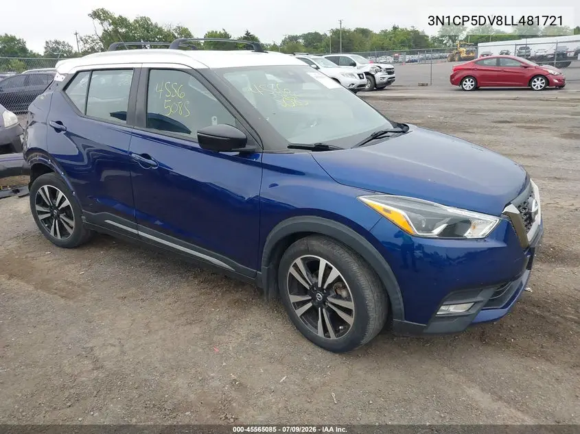 2020 Nissan Kicks Sr Xtronic Cvt VIN: 3N1CP5DV8LL481721 Lot: 45565085