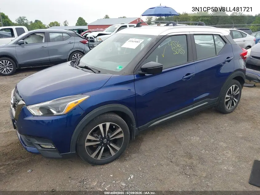2020 Nissan Kicks Sr Xtronic Cvt VIN: 3N1CP5DV8LL481721 Lot: 45565085