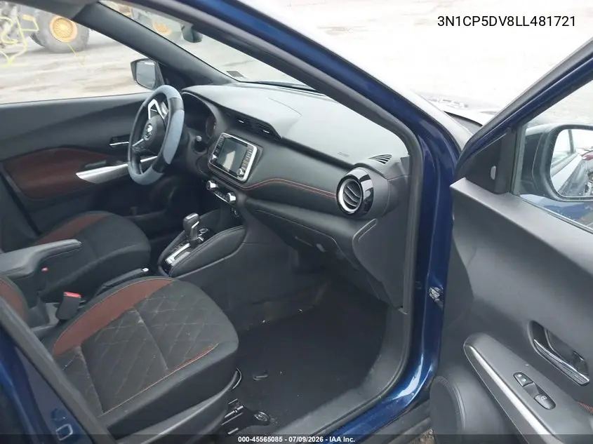 2020 Nissan Kicks Sr Xtronic Cvt VIN: 3N1CP5DV8LL481721 Lot: 45565085
