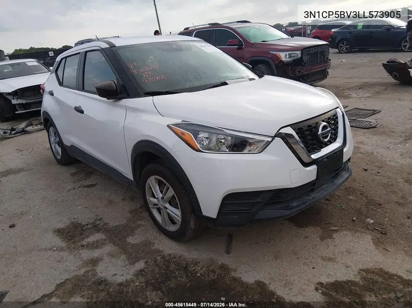 2020 Nissan Kicks S Xtronic Cvt VIN: 3N1CP5BV3LL573905 Lot: 45615449