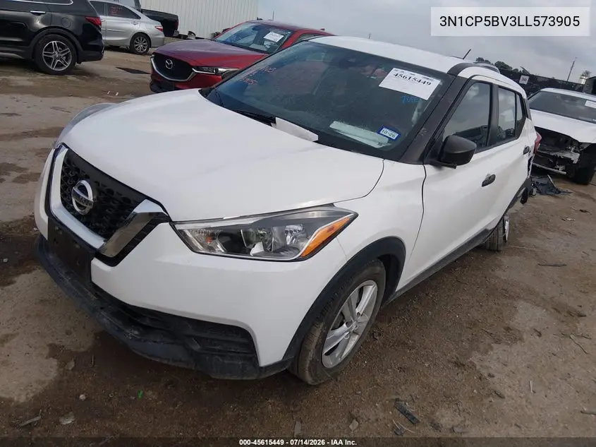 2020 Nissan Kicks S Xtronic Cvt VIN: 3N1CP5BV3LL573905 Lot: 45615449