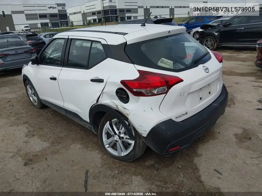 2020 Nissan Kicks S Xtronic Cvt VIN: 3N1CP5BV3LL573905 Lot: 45615449