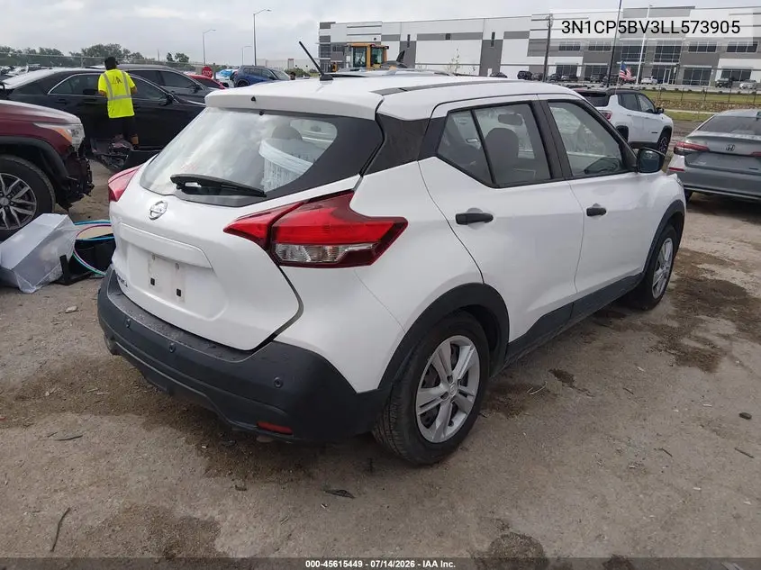 2020 Nissan Kicks S Xtronic Cvt VIN: 3N1CP5BV3LL573905 Lot: 45615449