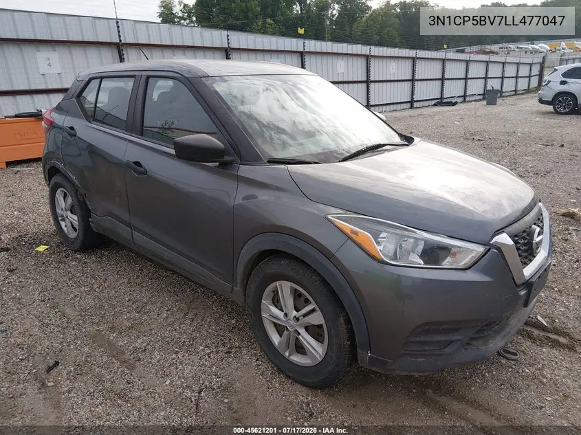 2020 Nissan Kicks S Xtronic Cvt VIN: 3N1CP5BV7LL477047 Lot: 45621201