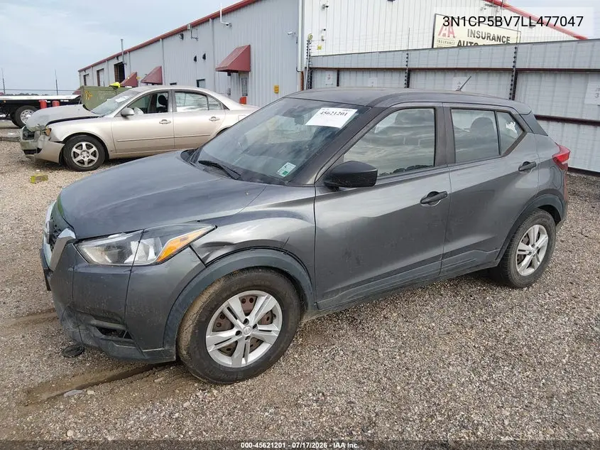2020 Nissan Kicks S Xtronic Cvt VIN: 3N1CP5BV7LL477047 Lot: 45621201