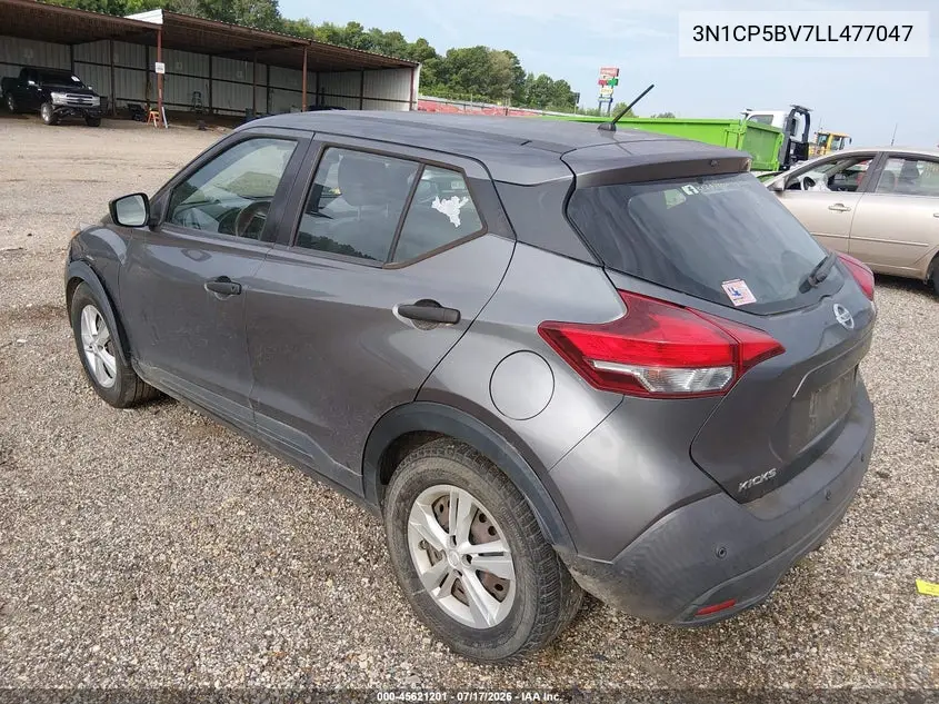 2020 Nissan Kicks S Xtronic Cvt VIN: 3N1CP5BV7LL477047 Lot: 45621201