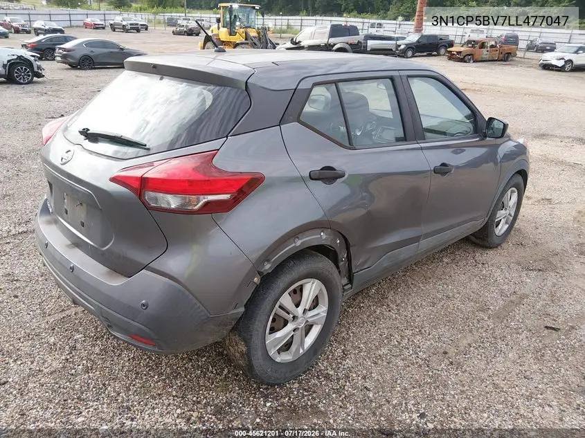 2020 Nissan Kicks S Xtronic Cvt VIN: 3N1CP5BV7LL477047 Lot: 45621201