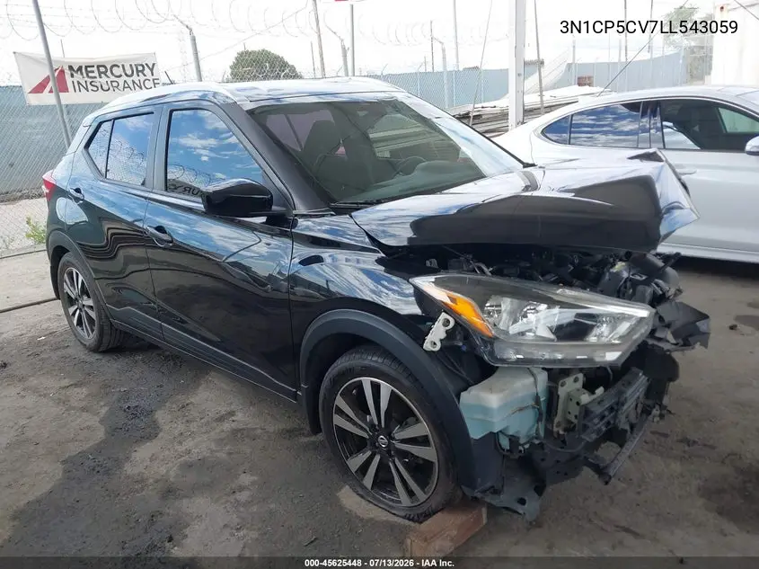 2020 Nissan Kicks Sv Xtronic Cvt VIN: 3N1CP5CV7LL543059 Lot: 45625448