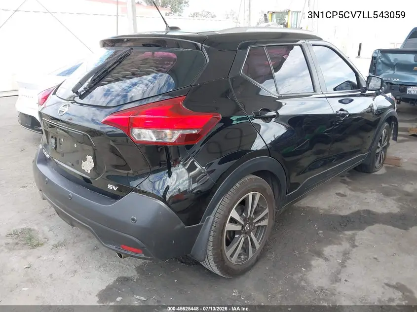 2020 Nissan Kicks Sv Xtronic Cvt VIN: 3N1CP5CV7LL543059 Lot: 45625448