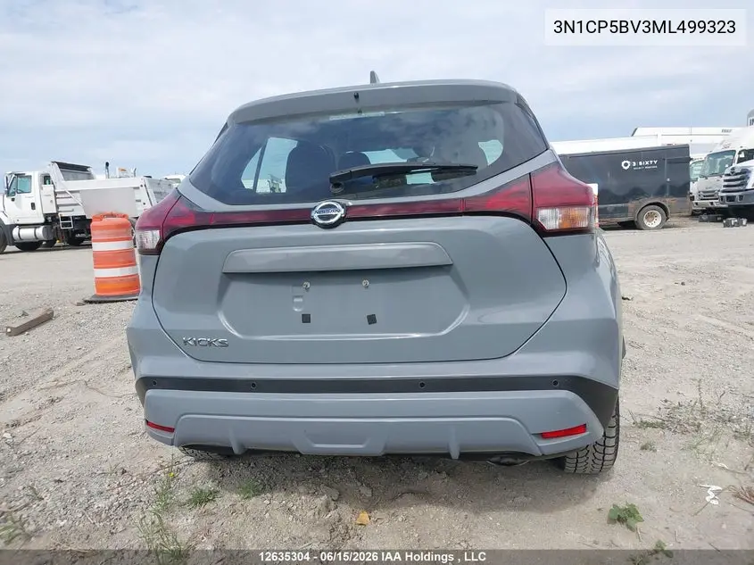 2021 Nissan Kicks S VIN: 3N1CP5BV3ML499323 Lot: 12635304