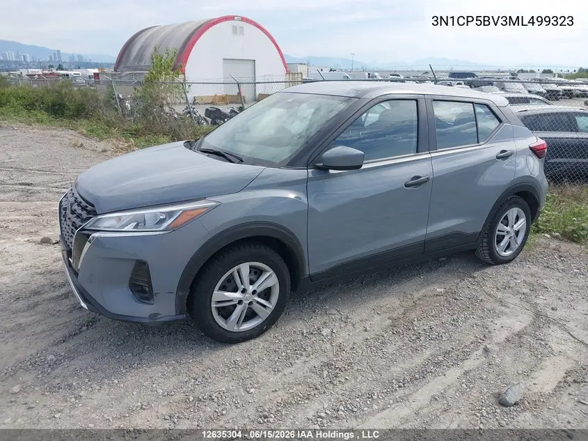 2021 Nissan Kicks S VIN: 3N1CP5BV3ML499323 Lot: 12635304