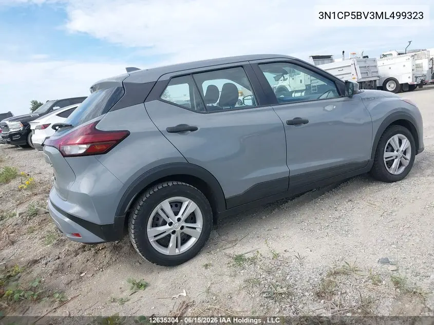 2021 Nissan Kicks S VIN: 3N1CP5BV3ML499323 Lot: 12635304