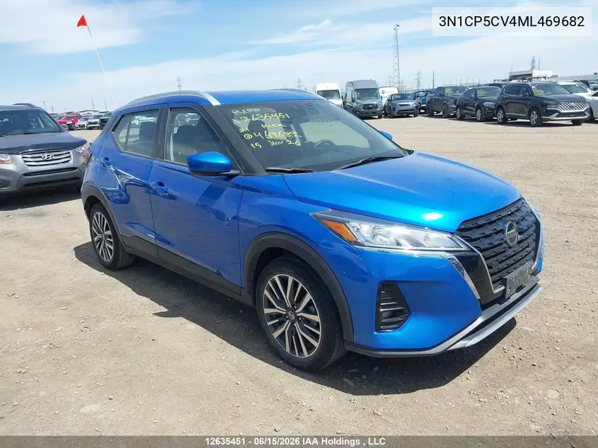 2021 Nissan Kicks Sv VIN: 3N1CP5CV4ML469682 Lot: 12635451