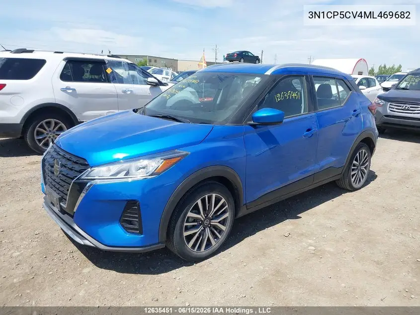 2021 Nissan Kicks Sv VIN: 3N1CP5CV4ML469682 Lot: 12635451