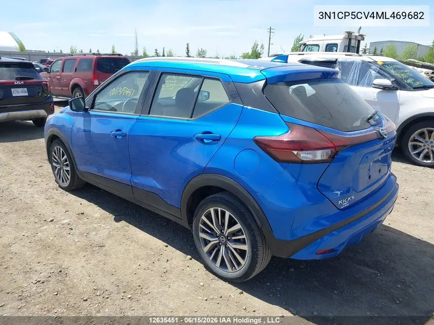 2021 Nissan Kicks Sv VIN: 3N1CP5CV4ML469682 Lot: 12635451