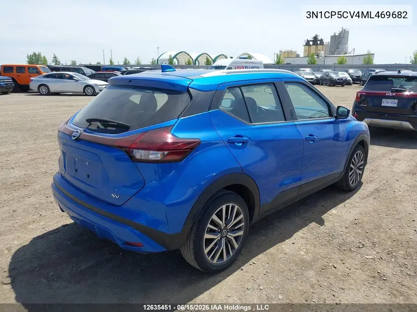 2021 Nissan Kicks Sv VIN: 3N1CP5CV4ML469682 Lot: 12635451