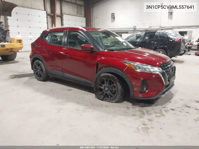 3N1CP5CV3ML557641 2021 Nissan Kicks Sv Xtronic Cvt