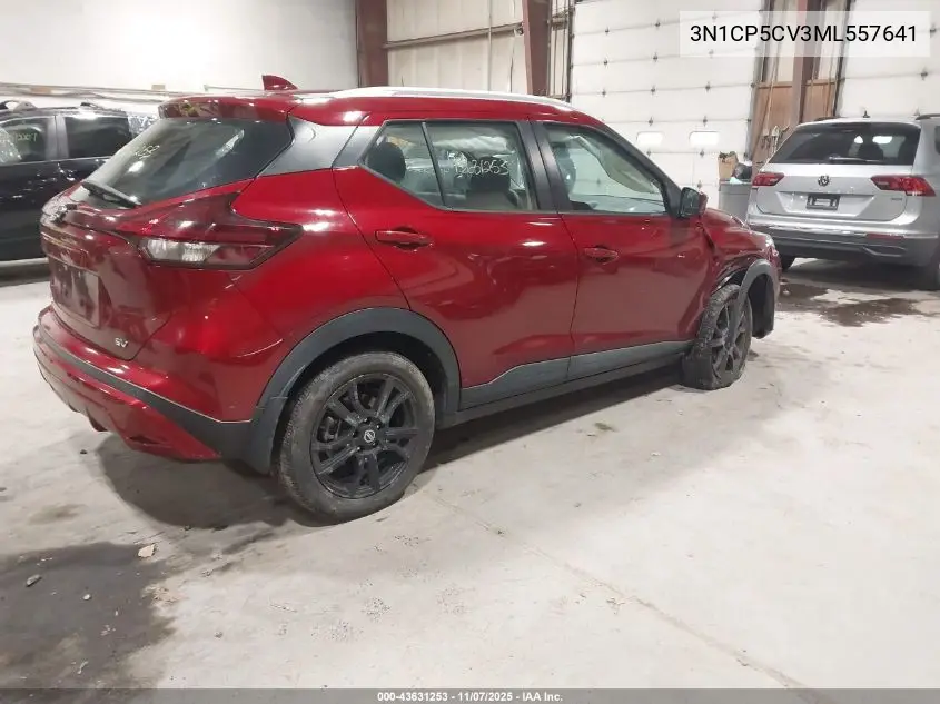 3N1CP5CV3ML557641 2021 Nissan Kicks Sv Xtronic Cvt