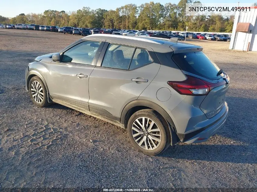 3N1CP5CV2ML495911 2021 Nissan Kicks Sv Xtronic Cvt